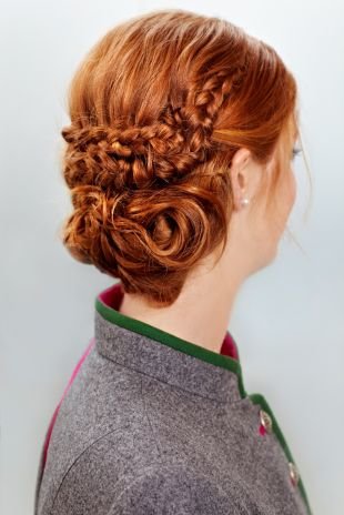 Прическа коса в косе на длинные волосы, необычная прическа на последний звонок с плетением
